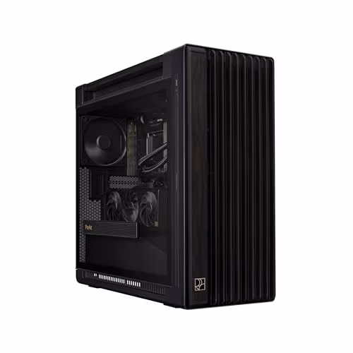 Asus ProArt PA602 Wood Edition ATX Mid Tower Black / Brown Tempered Glass Side Panel main image