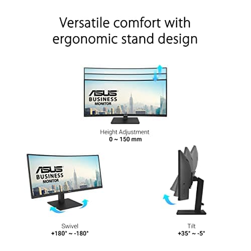Asus VA34VCPSN 34" 3440x1440 100Hz VA Curved Monitor image