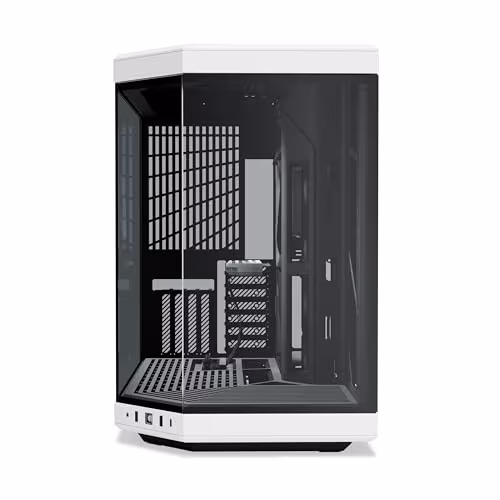 HYTE Y70 ATX Mid Tower White Panda / Black Tempered Glass Side Panel, USB 3.2 Gen 2 Type-C, USB 3.2 Gen 1 Type-A image