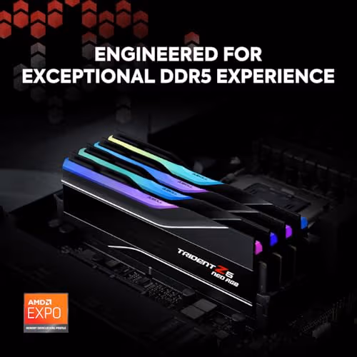 G.Skill Trident Z5 Neo RGB 256GB (4x64GB) DDR5 6000 CL36 Black image