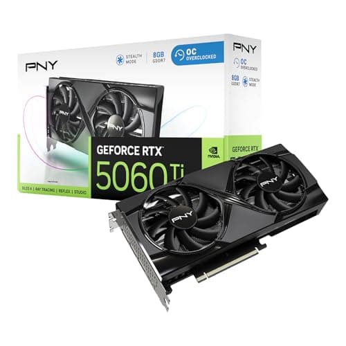 PNY GeForce RTX 5060 Ti Dual Fan OC 8GB GDDR7 Black image