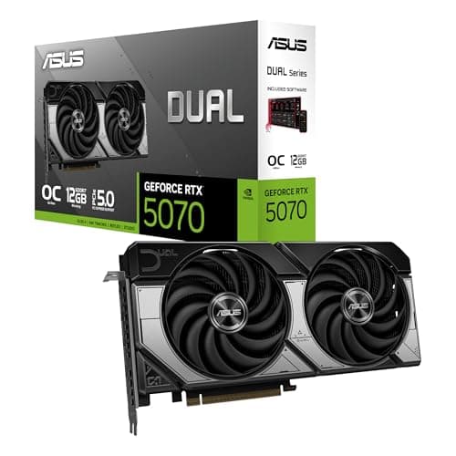 Asus DUAL OC GeForce RTX 5070 12GB GDDR7 Black / Silver main image