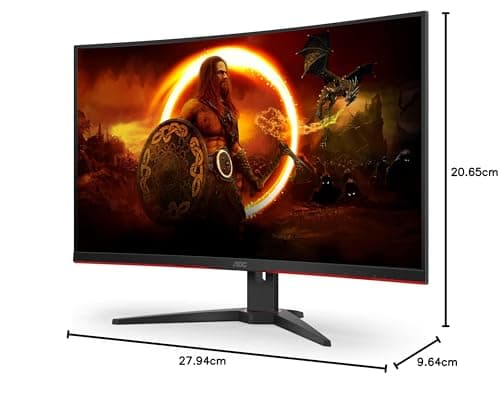AOC C32G2ZE/BK 31.5" 1080p 240Hz VA Curved Monitor image