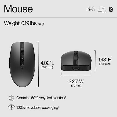 HP 710 Bluetooth Wireless Wired Optical Mouse image