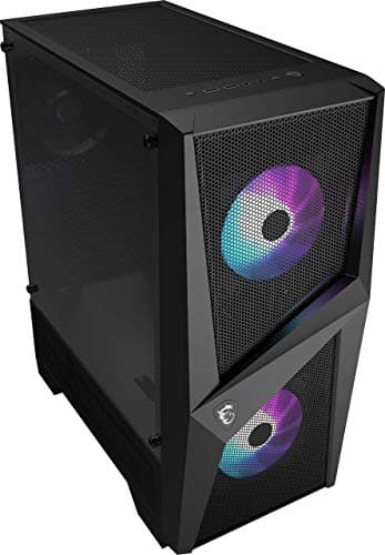 MSI MAG FORGE 100R ATX Mid Tower Black Tempered Glass Side Panel USB 3.2 Gen 1 Type-A image