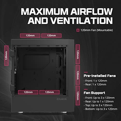 Zalman T7 ATX Compact Mid-Tower PC Case w/ Tempered Glass Side Panel image