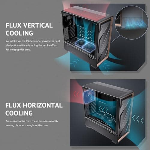Antec FLUX PRO ATX Full Tower Black / Brown Tempered Glass image