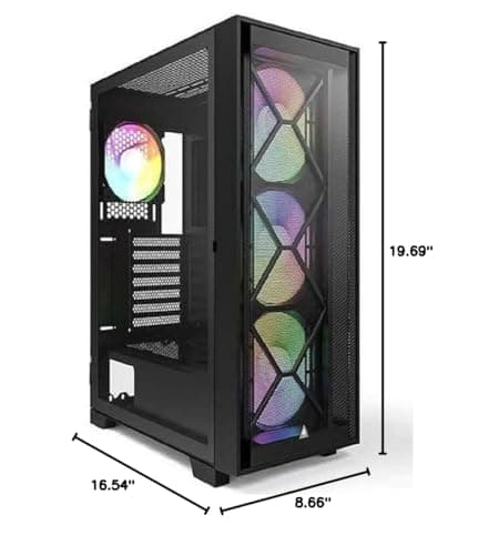 Montech AIR 1000 PREMIUM ATX Mid Tower Black Tempered Glass Side Panel image