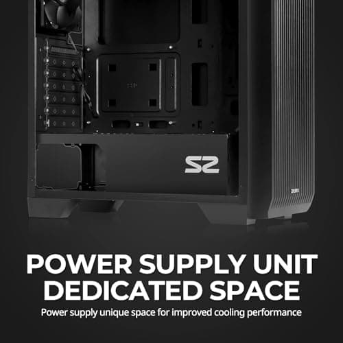Zalman S2 ATX Mid Tower Black with Tempered Glass Side Panel and USB 3.2 Gen 1 Type-A, USB 2.0 Type-A image