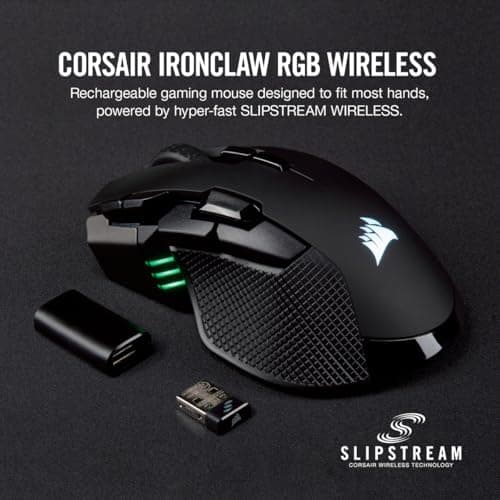Corsair IRONCLAW RGB WIRELESS Wireless Gaming Mouse - Black image