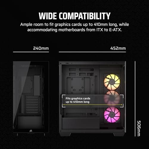 Corsair iCUE LINK 3500X RGB ATX Mid Tower Black Tempered Glass image