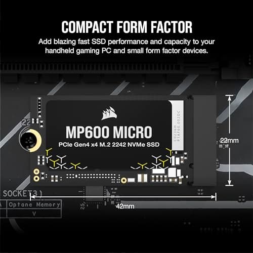 Corsair MP600 MICRO 2TB SSD M.2-2242 PCIe 4.0 NVMe image