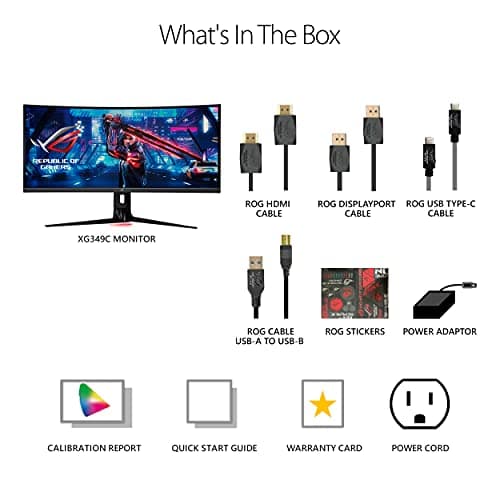 Asus ROG Strix XG349C 34.1" 3440x1440 180Hz IPS Curved Monitor image