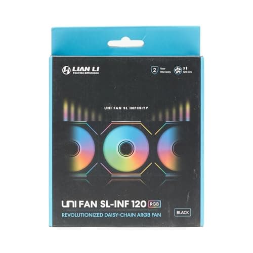 Lian Li Uni Fan SL-Infinity 120mm Addressable RGB PWM 61.3 CFM Black 1-Pack image