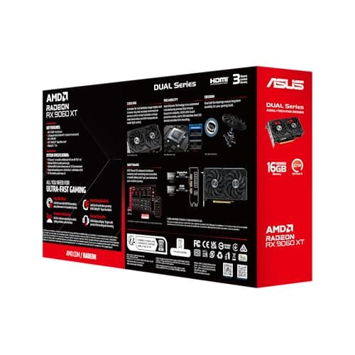 ASUS Dual Radeon RX 9060 XT 16GB GDDR6 Black image