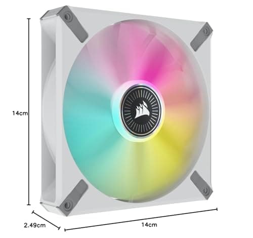Corsair iCUE ML RGB ELITE Premium 140mm White Addressable RGB PWM 2-Pack image