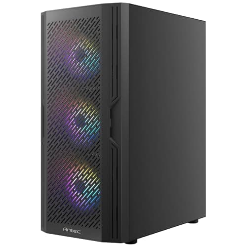 Antec AX20 ATX Mid Tower Black with Tempered Glass Side Panel and USB 3.2 Gen 1 Type-A, USB 2.0 Type-A main image