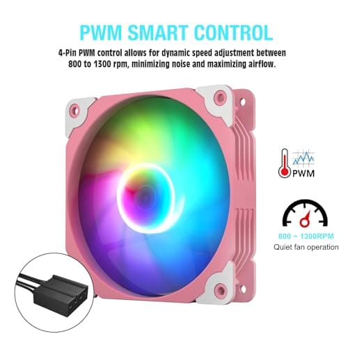 Vetroo ARGB120 120mm Pink PWM Addressable RGB image