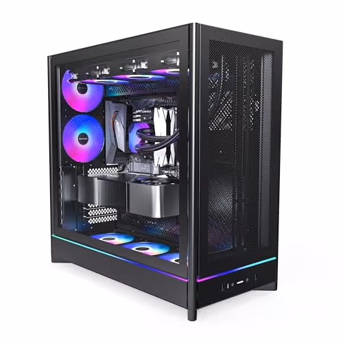 Montech HS01 PRO ATX Mid Tower Black Tempered Glass Side Panel with USB 3.2 Gen 2 Type-C and USB 3.2 Gen 1 Type-A main image