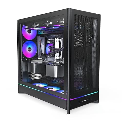 Montech HS01 PRO ATX Mid Tower Black Tempered Glass Side Panel with USB 3.2 Gen 2 Type-C and USB 3.2 Gen 1 Type-A image