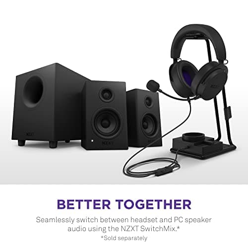 NZXT Relay Wired Closed-Back Headphones Black / Purple image