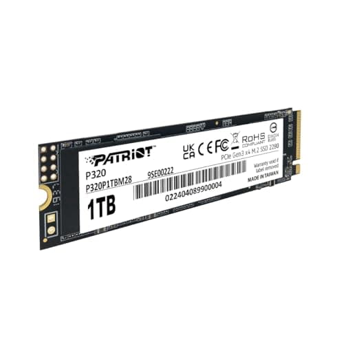 Patriot P320 1TB M.2-2280 SSD PCIe 3.0 X4 NVMe image