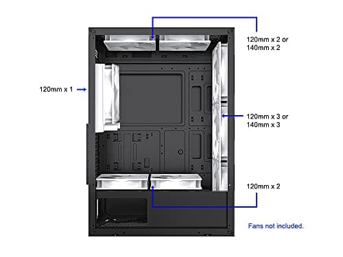 BGears b-Optillusion ATX Mid Tower Black Tempered Glass Side Panel image