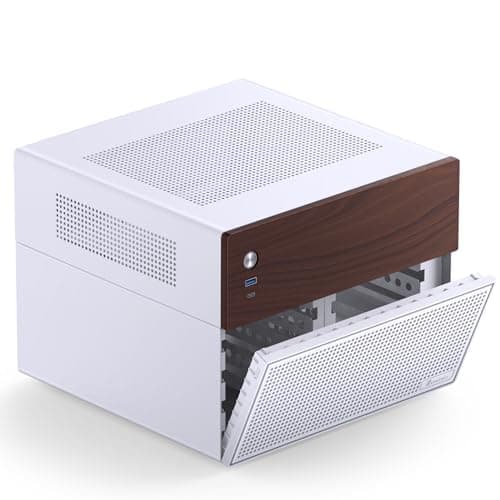 Jonsbo N4 MicroATX Desktop White / Brown Mesh Side Panel, USB 3.2 Gen 2 Type-C & USB 3.2 Gen 1 Type-A Front Panel image