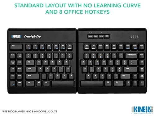 Kinesis Gaming Freestyle Pro Quiet Wired Ergonomic Split Mechanical Gaming Keyboard image