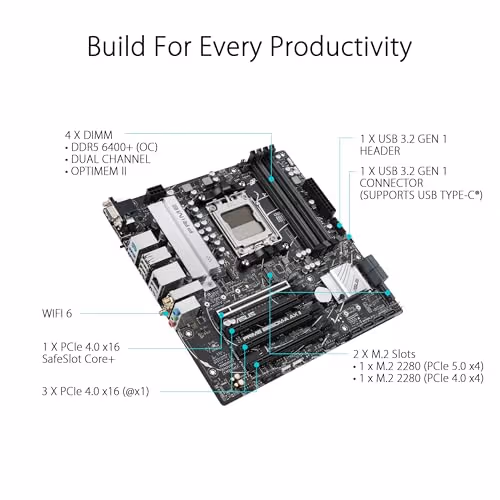 ASUS PRIME B650M-A AX II AM5 DDR5 Micro ATX image