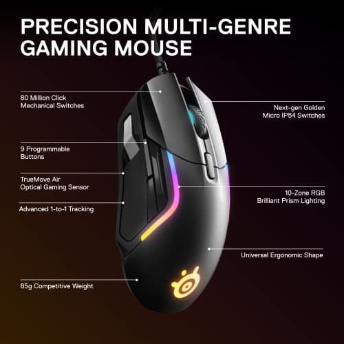 SteelSeries Rival 5 Wired Optical Gaming Mouse image
