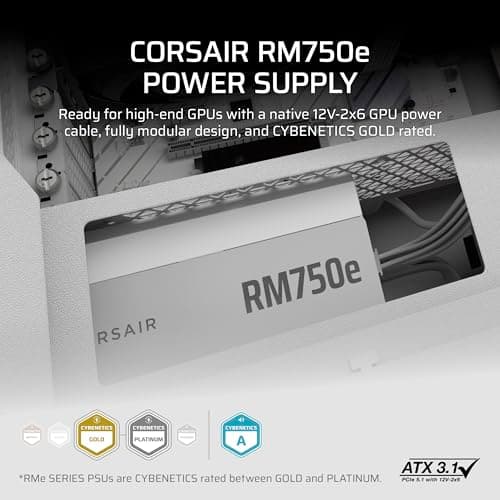 Corsair RM750e (2025) White 750W Fully Modular image