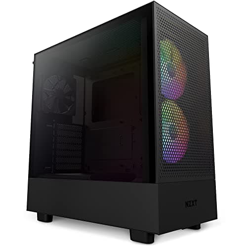 NZXT H5 Flow RGB ATX Mid Tower Black Tempered Glass Side Panel image