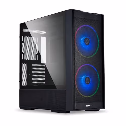 Lian Li LANCOOL 206 ATX Mid Tower Black with Tempered Glass Side Panel and USB 3.2 Gen 1 Type-C / USB 3.2 Gen 1 Type-A image