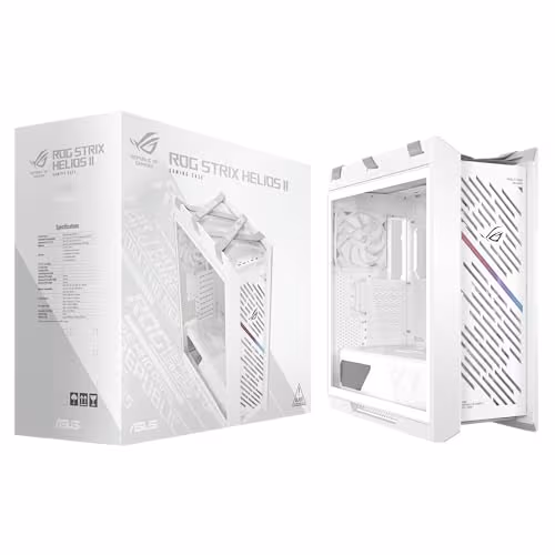 ASUS ROG Strix Helios II White Edition EATX mid-Tower Gaming PC case image