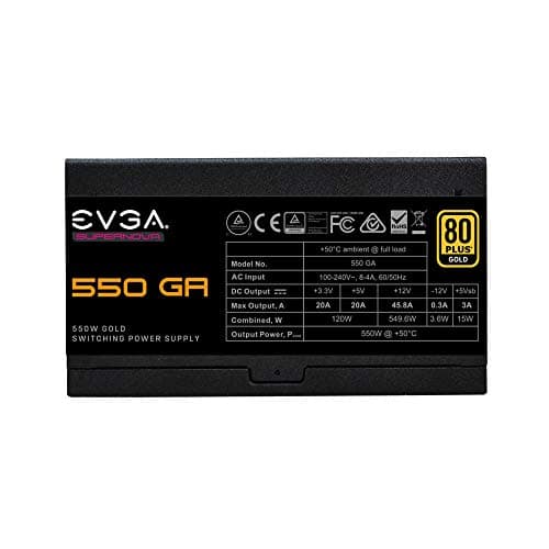 EVGA SuperNOVA 550 GA 550W Fully Modular 80+ Gold Certified ATX image
