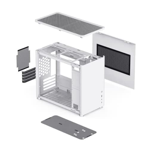 Jonsbo D30 Micro ATX Mini Tower White Tempered Glass image