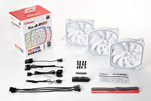 Enermax SquA 120mm RGB 68.27 CFM PWM White 3-Pack image