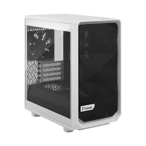Fractal Design Meshify 2 Mini MicroATX Mid Tower White/Black Tempered Glass Side Panel, USB 3.2 Gen 2 Type-C and USB 3.2 Gen 1 Type-A image