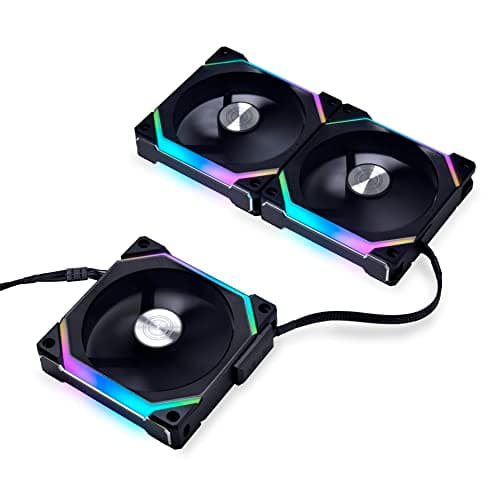 Lian Li UNI FAN SL V2 120mm Black / Silver PWM RGB 64.5 CFM 3-Pack image