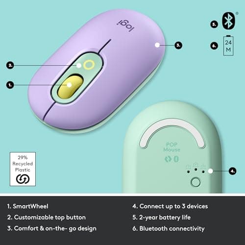 Logitech POP Daydream Bluetooth/Wireless Optical Mouse image