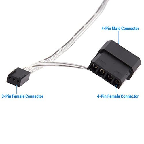 Rosewill RFA-80RL - 120mm CULLINAN Computer Case Cooling Fan with LP4 Adapter - Semi-Transparent Frame & Red LED Lights, Sleeve Bearing, Silent image