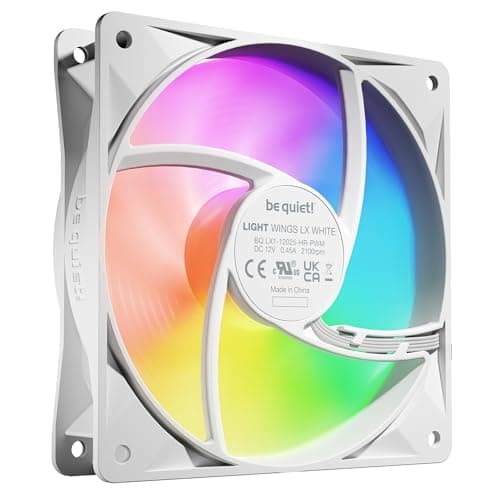 be quiet! Light Wings LX 120mm White 61.8 CFM PWM Addressable RGB 3-Pack image