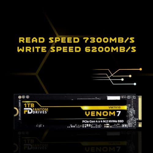 Fantom Drives VENOM7 1TB M.2-2280 SSD PCIe 4.0 x4 NVMe image
