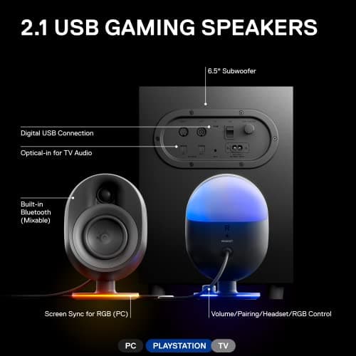 SteelSeries Arena 7 US 2.1 Channel Speaker System image