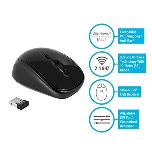 Targus AMW50US Optical Wireless Black / Gray Mouse image