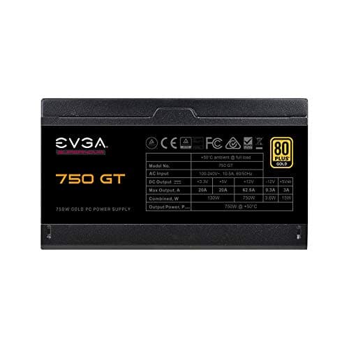 EVGA SuperNOVA 750 GT Black 750W Fully Modular 80+ Gold Certified image