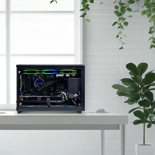 Lian Li A3-mATX Micro ATX Mini Tower Black / Brown Wood Mesh Side Panel image