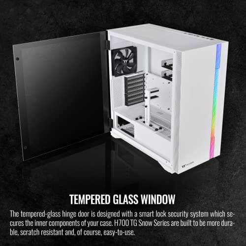 Thermaltake H700 ATX Mid Tower White Tempered Glass Side Panel image