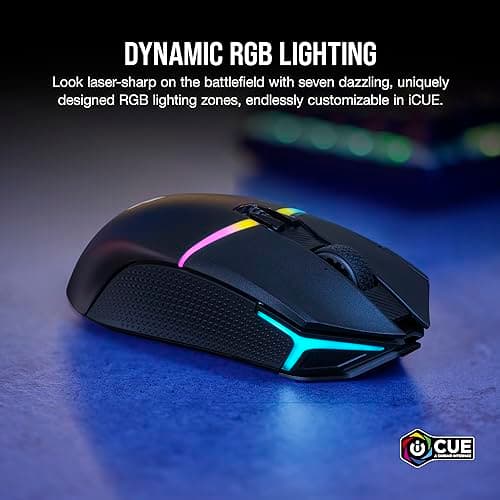 Corsair NIGHTSABRE RGB Wireless/Bluetooth/Wired Optical Gaming Mouse image